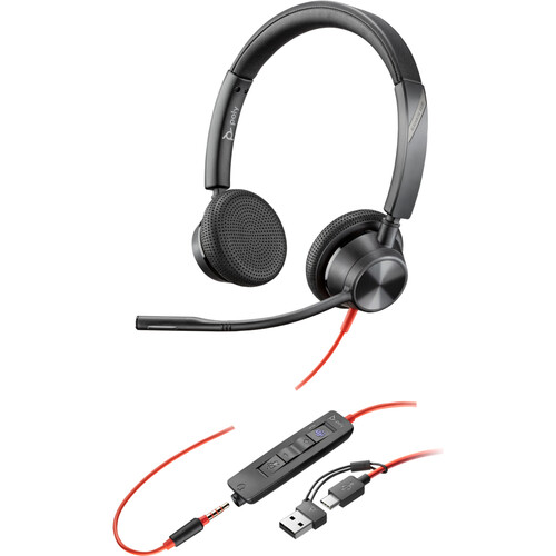 Poly Blackwire BW3325 Stereo USB & 3.5mm Headset