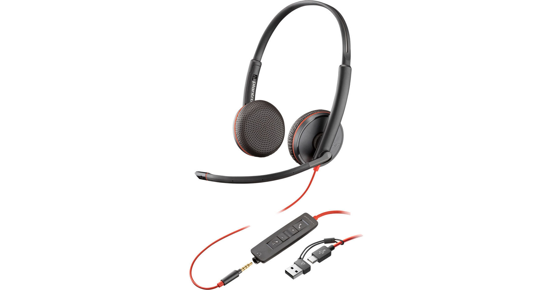 Poly Blackwire 3225 Binaural UC USB & 3.5mm Corded Headset