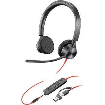 Poly Blackwire BW3325 Stereo USB & 3.5mm Headset